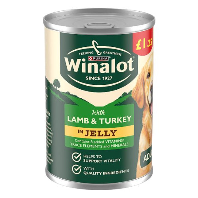 Winalot Lamb & Turkey Wet Dog Food 400g £1.25