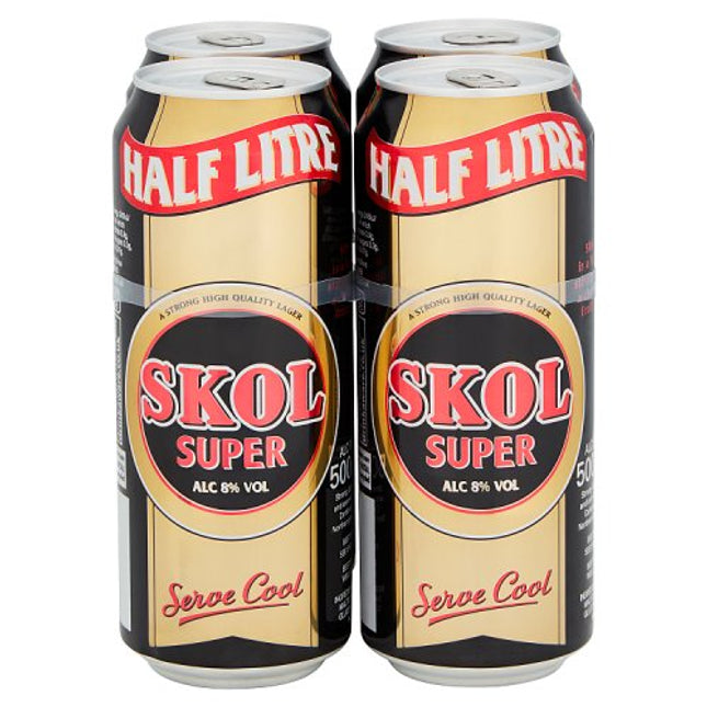Skol Super Strong Lager Can 4 x 500ml