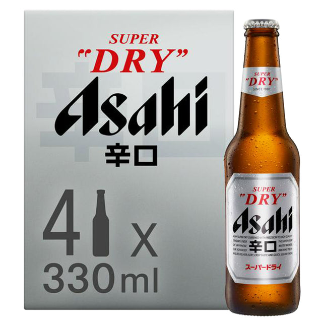 Asahi Super Dry Beer Bottle 4 x 330ml