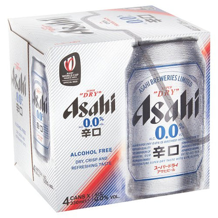 Asahi Super Dry 0.0% Alcohol Free Beer Can 4 x 330ml
