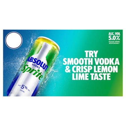 Absolut Vodka & Sprite Can 250ml