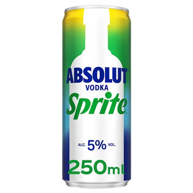 Absolut Vodka & Sprite Can 250ml