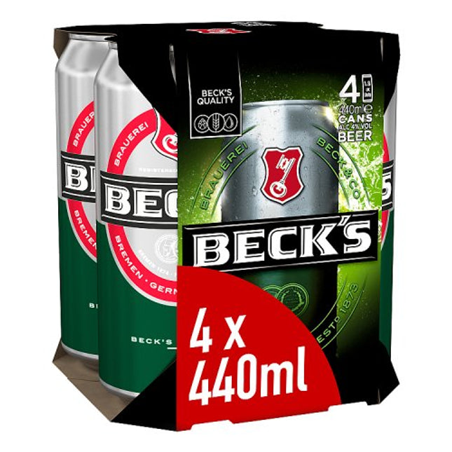 Beck's Regular Beer Can 4 x 440ml