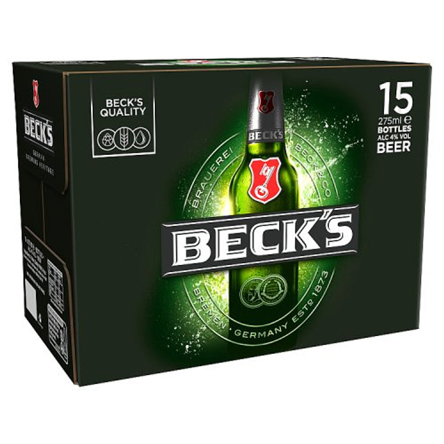 Beck's Regular Beer Bottle 15 x 275ml