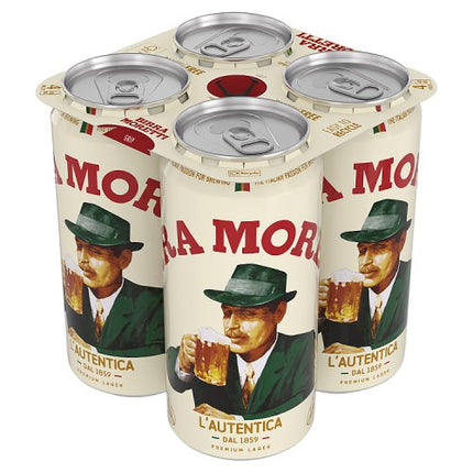 Birra Moretti Premium Lager Beer Can 4x440ml