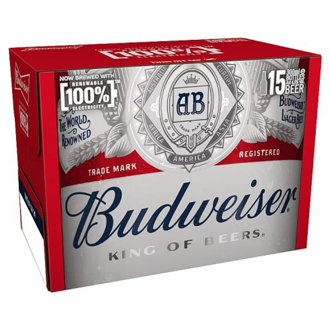 Budweiser Beer Bottle 15 x 300ml