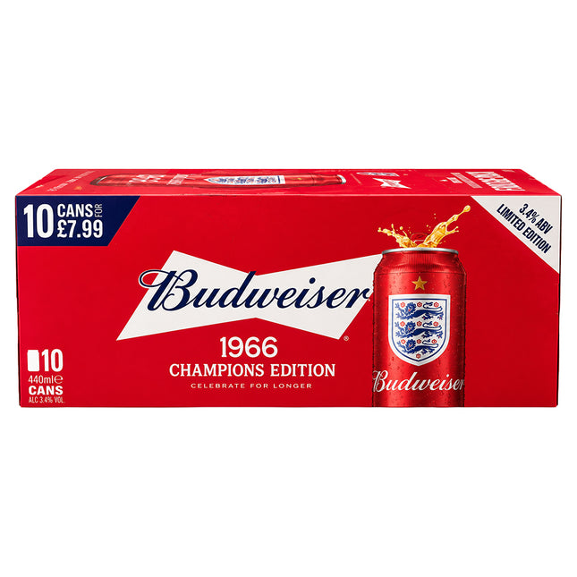 Budweiser Championship Edition Beer Can 10 x 440ml PM £7.99