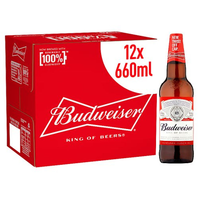 Budweiser Beer Bottle 12 x 660ml