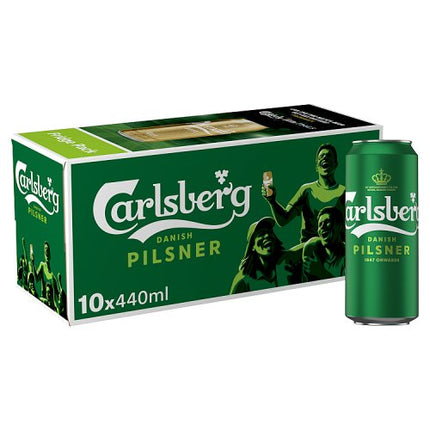 Carlsberg Danish Pilsner Lager Beer Can 10 x 440ml