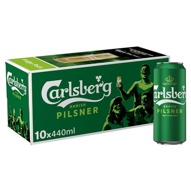 Carlsberg Danish Pilsner Lager Beer Can 10 x 440ml