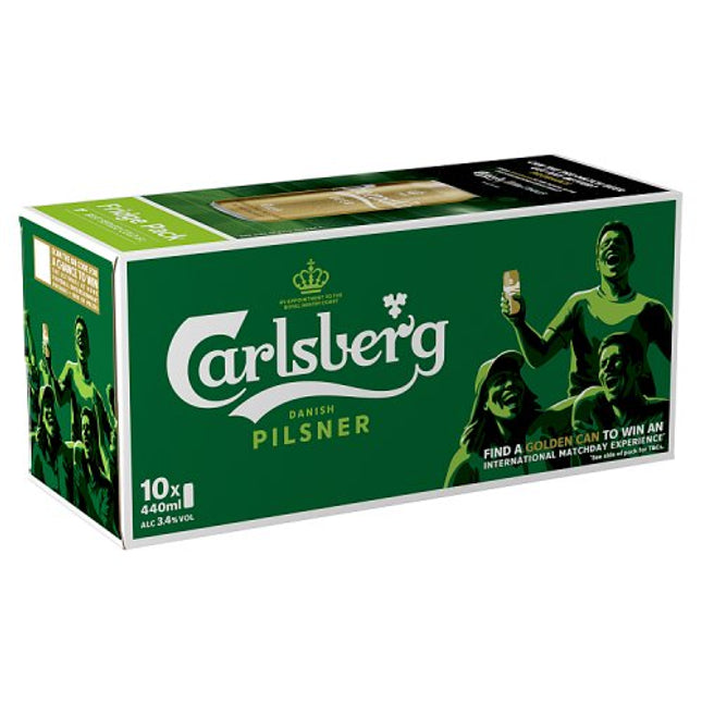 Carlsberg Danish Pilsner Lager Beer Can 10 x 440ml
