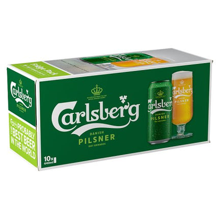 Carlsberg Danish Pilsner Lager Beer Can 10 x 440ml