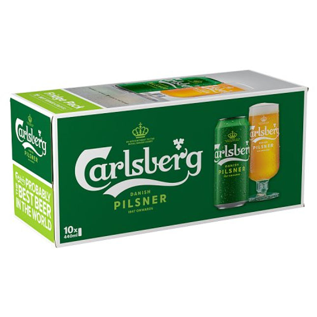 Carlsberg Danish Pilsner Lager Beer Can 10 x 440ml