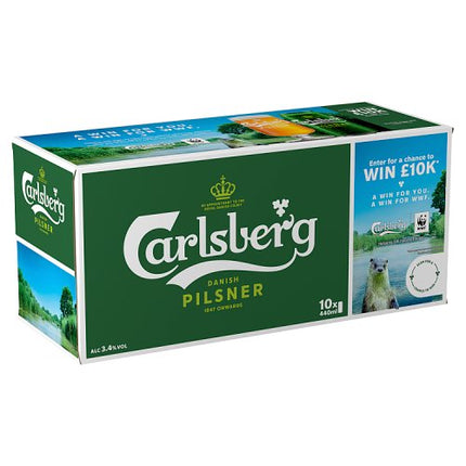 Carlsberg Danish Pilsner Lager Beer Can 10 x 440ml