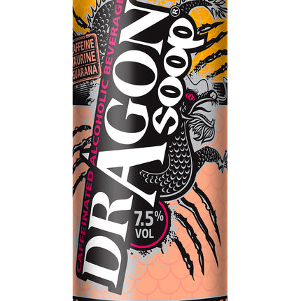 Dragon Soop Peach & Raspberry Can 500ml 3.49