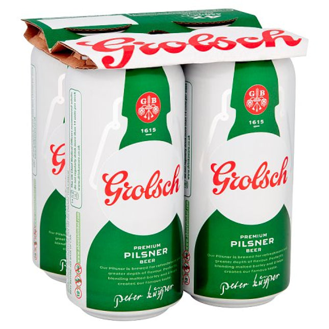 Grolsch Premium Pilsner Beer Can 4 x 440ml