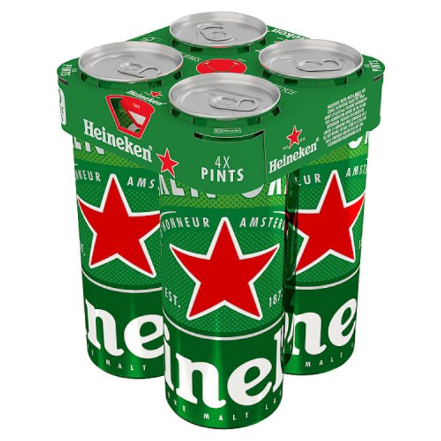 Heineken Original Premium Lager Beer Pint Can 4x568ml