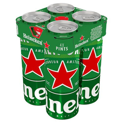 Heineken Original Premium Lager Beer Pint Can 4x568ml