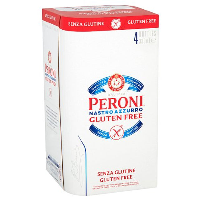 Peroni Nastro Gluten Free Beer Bottle 4 x 330ml