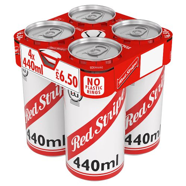 Red Stripe Lager Can 4 x 440ml £6.50