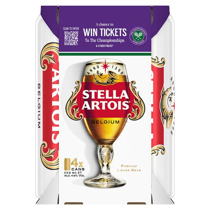 Stella Artois Lager Pint Can 4 x 568ml