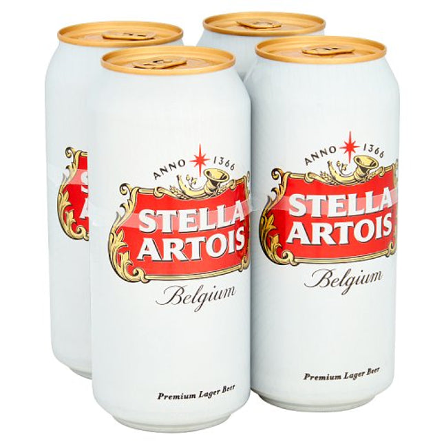 Stella Artois Lager Can 4 x 440ml