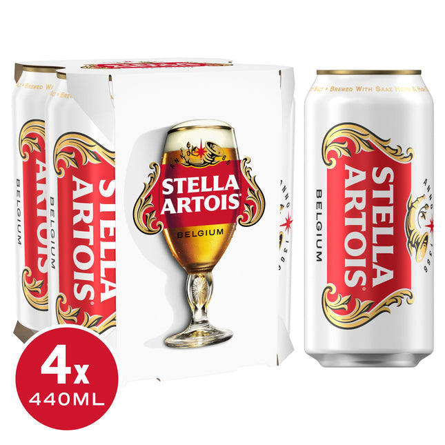 Stella Artois Lager Can 4 x 440ml