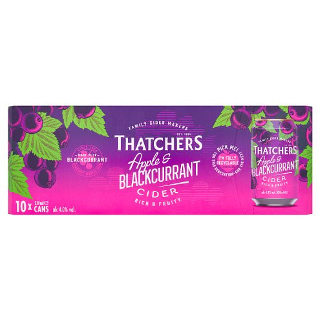 Thatchers Apple & Blackcurrant Cider Can 10 x 330ml