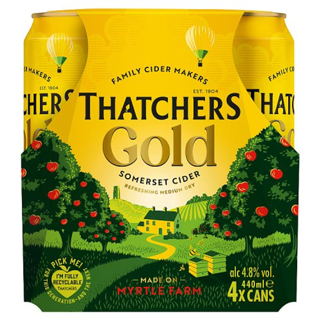 Thatchers Gold Cider Can 4 x 440ml