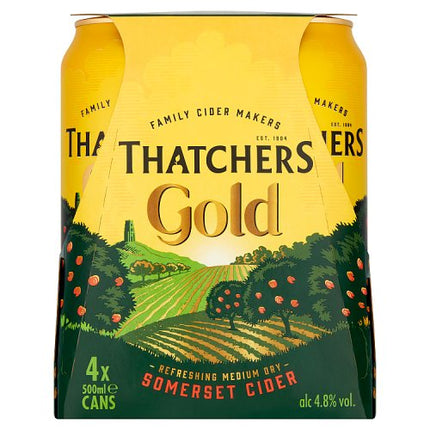 Thatchers Gold Cider Can 4 x 500ml