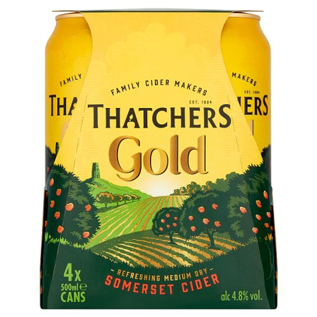 Thatchers Gold Cider Can 4 x 500ml