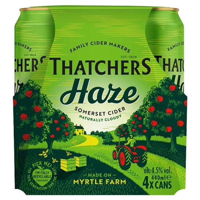 Thatchers Haze Cider Can 4 x 440ml