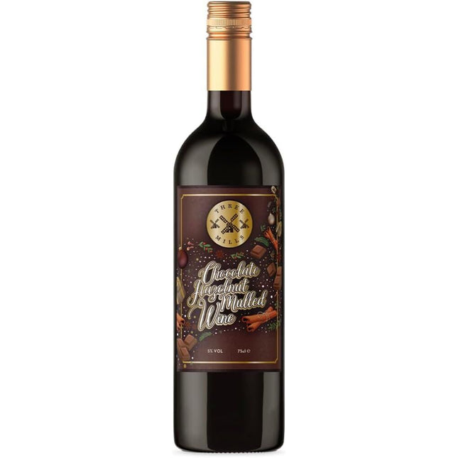 Three Mills Chocolate Hazlenut Mulled Wine 75cl