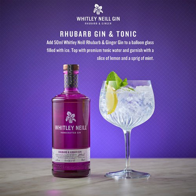 Whitley Neill Handcrafted Rhubarb & Ginger Gin 70cl