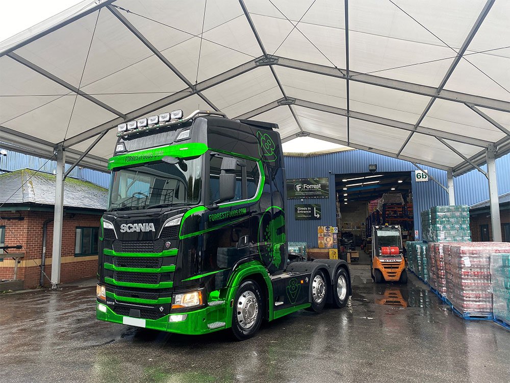 Forrest Fresh Foods flagship Scania truck