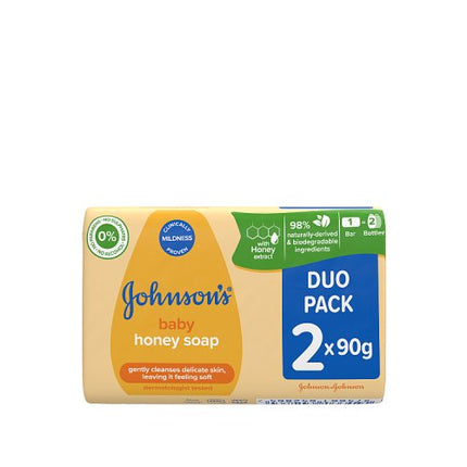 Johnson's Baby Bar Soap with Honey 2x90g